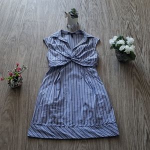 BCBG Striped Blue and White Dress